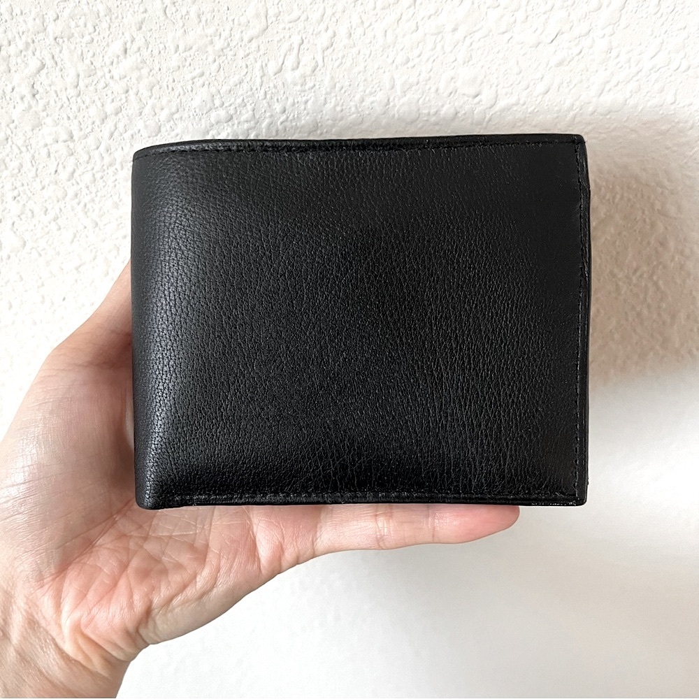 NWT Alfred Dunhill Men’s Minimalist Black Genuine Leather Credit Card Holder